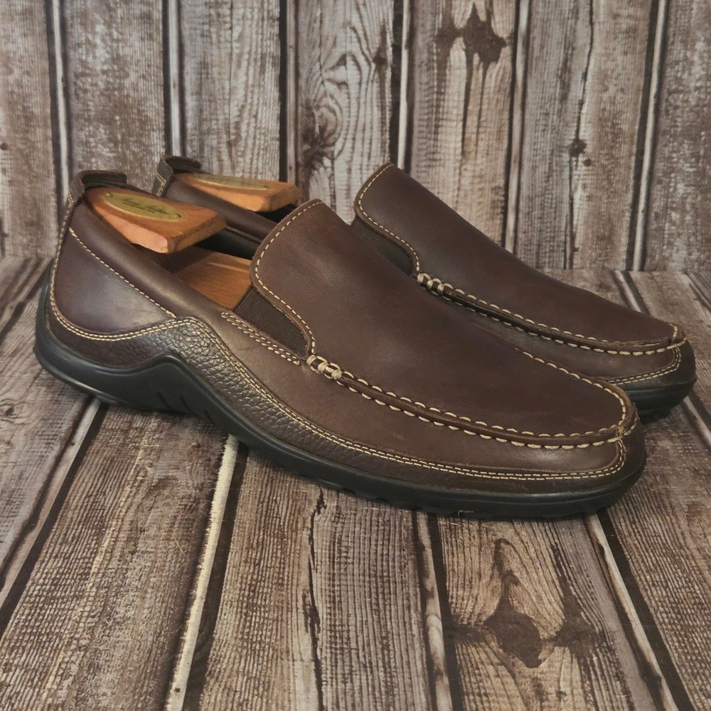 Sz 8.5 M Mens Cole Haan Tucker Venetian Brown Leather Vibram Driver Loafers